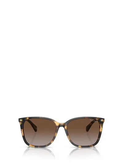 Shop Ralph Lauren Sunglasses In Shiny Havana Yellow