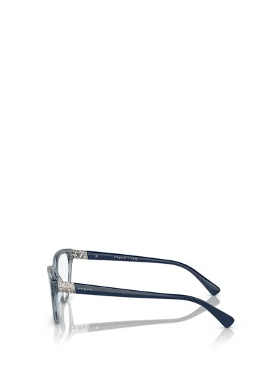 Shop Vogue Eyewear Eyeglasses In Transparent Azure