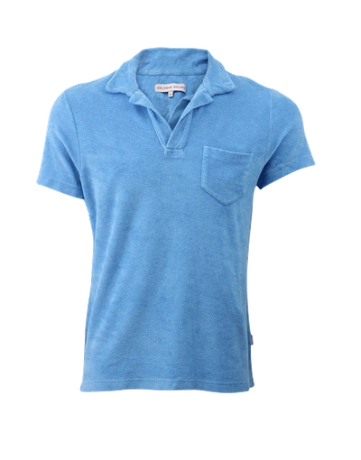 Orlebar Brown Terry Short-sleeve Polo Shirt, Riviera