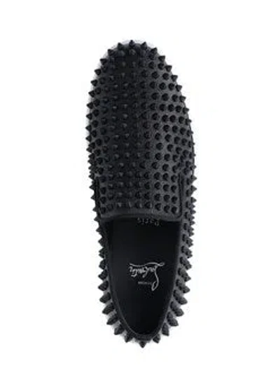 Christian Louboutin Man Sneakers Black Size 7 Leather In Black