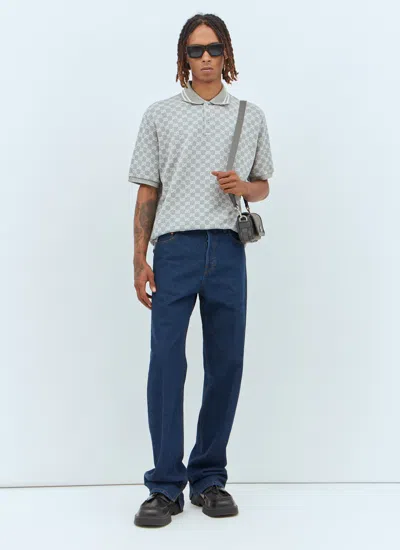 Gucci Baggy Flared Jeans In Blue