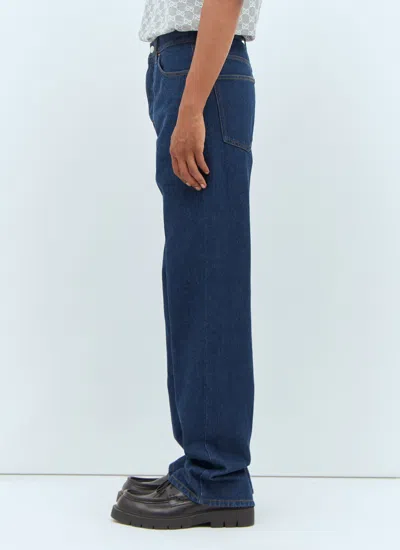 Gucci Baggy Flared Jeans In Blue