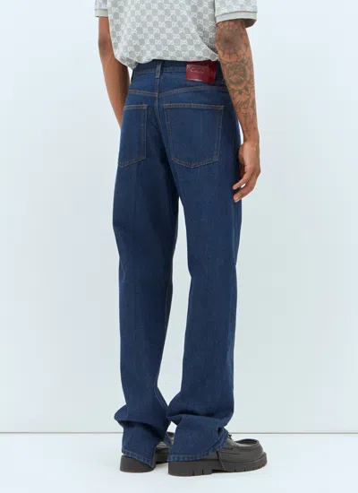 Gucci Baggy Flared Jeans In Blue