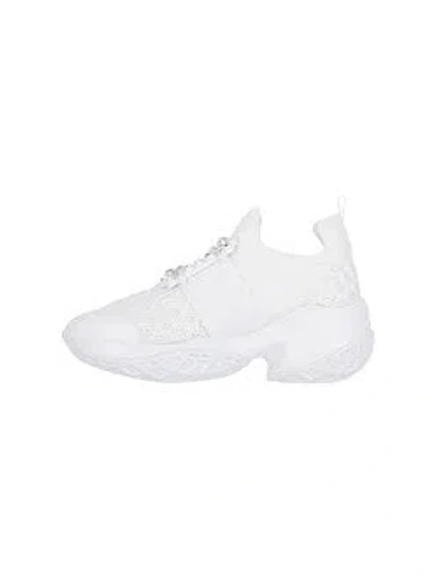 Roger Vivier Viv Crystal Buckle Slip-on Sneaker In White