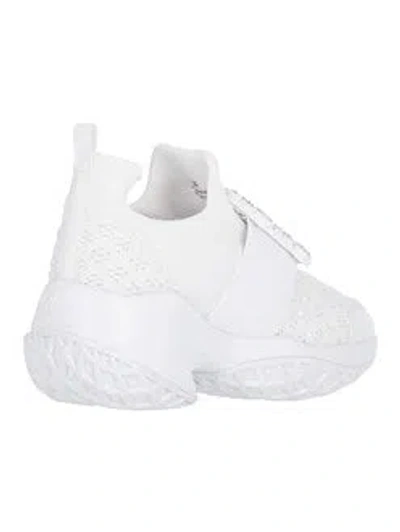 Roger Vivier Viv Crystal Buckle Slip-on Sneaker In White
