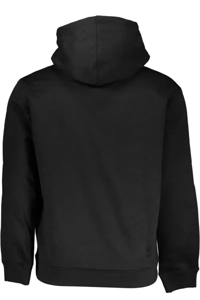 Calvin Klein Sleek Fleece Hooded Sweatshirt In Black In Black