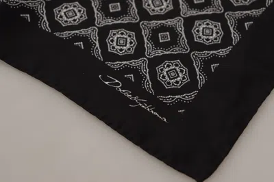 Dolce & Gabbana Elegant Geometric Silk Square Scarf In Black