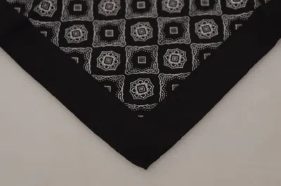 Dolce & Gabbana Elegant Geometric Silk Square Scarf In Black