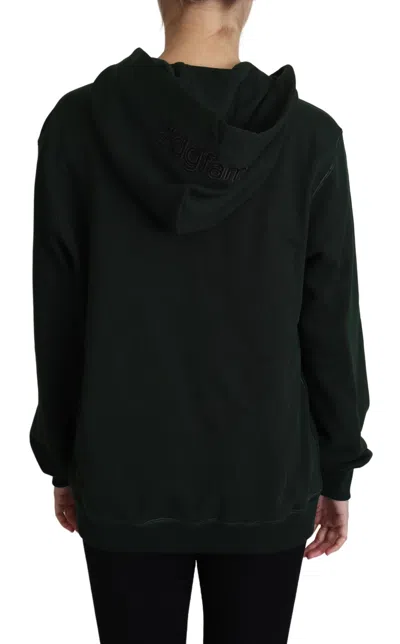 Dolce & Gabbana Regal Crown Embroidered Hoodie In Dark Green