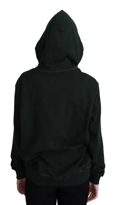 Dolce & Gabbana Regal Crown Embroidered Hoodie In Dark Green