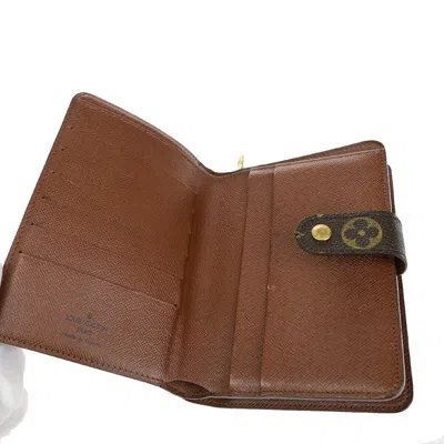 Pre-owned Louis Vuitton Porte Papier Zip Brown Canvas Wallet  ()