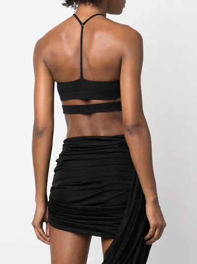Andreädamo Ribbed-knit Halterneck Bralette