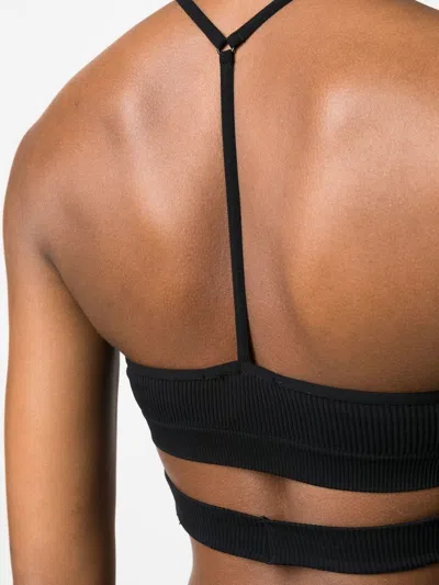 Andreädamo Ribbed-knit Halterneck Bralette
