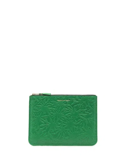 Comme Des Garçons Embossed Zip-up Wallet