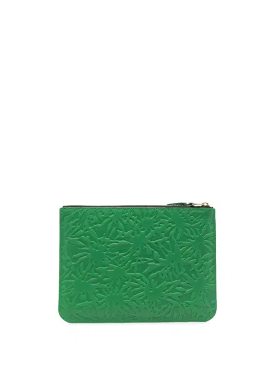 Comme Des Garçons Embossed Zip-up Wallet