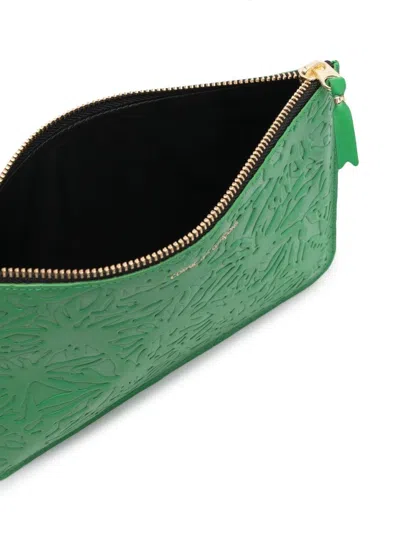 Comme Des Garçons Embossed Zip-up Wallet