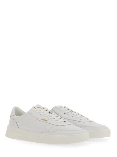 Shop Hugo Boss Boss Sneaker With Logo In White