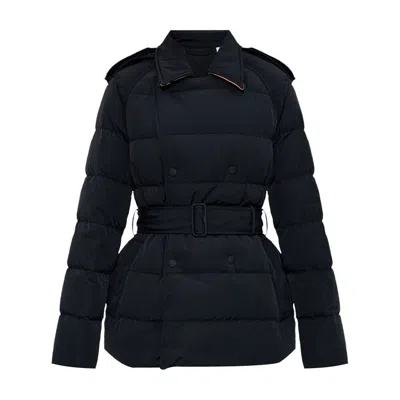 Burberry B-buckle Puffer Jacket In Black