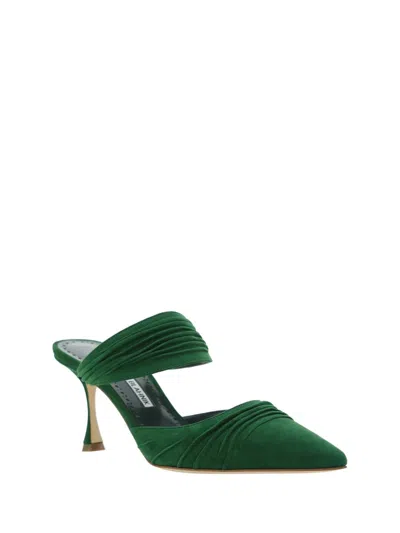 Shop Manolo Blahnik Pumps In Green