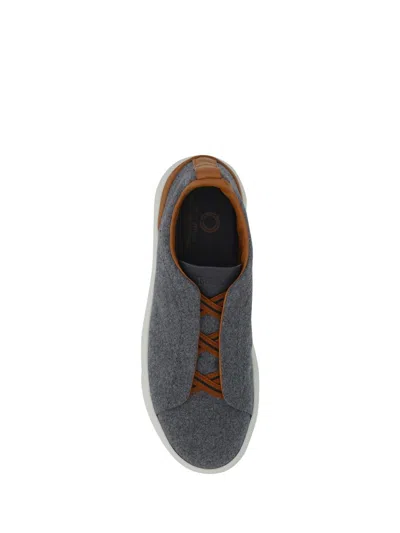 Shop Zegna Sneakers In Grey