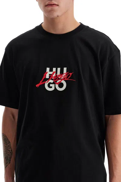 Shop Hugo Logo Crewneck T Shirt