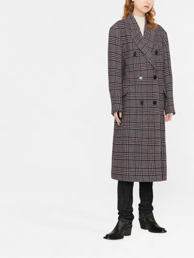 Isabel Marant Lexana Check-motif Double-breasted Coat