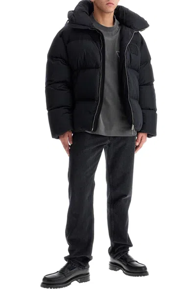Off-white Quilted Down Jacket With Hood And Tone-on-tone Logo Patch