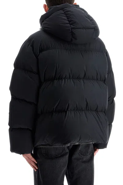 Off-white Quilted Down Jacket With Hood And Tone-on-tone Logo Patch