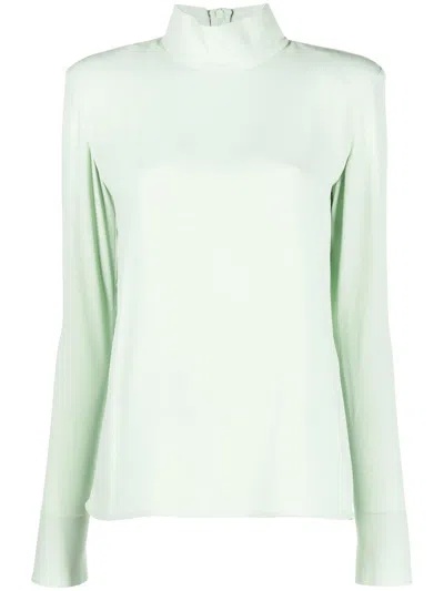 Veronique Leroy Véronique Leroy High Neck Zipped Long Sleeves Top