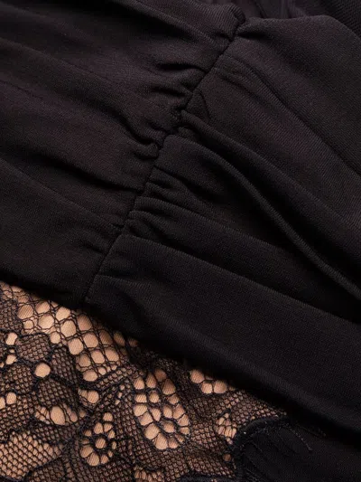 Self-portrait Plain Knitted Hollowed-out Mini Dress
