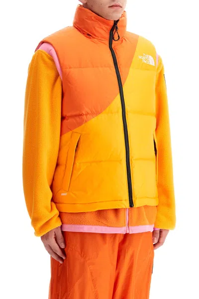 The North Face Color-block Down Vest With Removable Hood