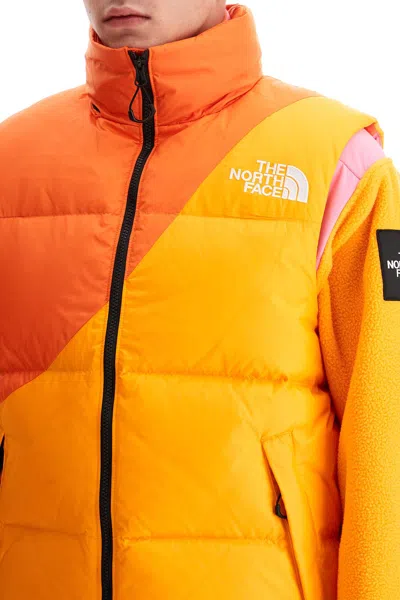 The North Face Color-block Down Vest With Removable Hood