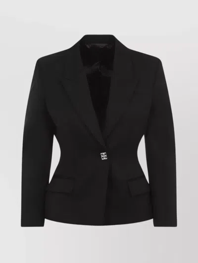 Givenchy Jacket In Wool With 4g Liquid Detail In Black
