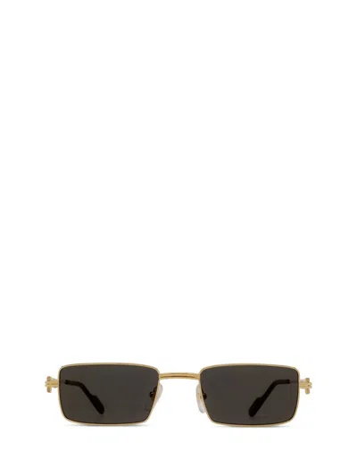 Shop Cartier Sunglasses In Gold