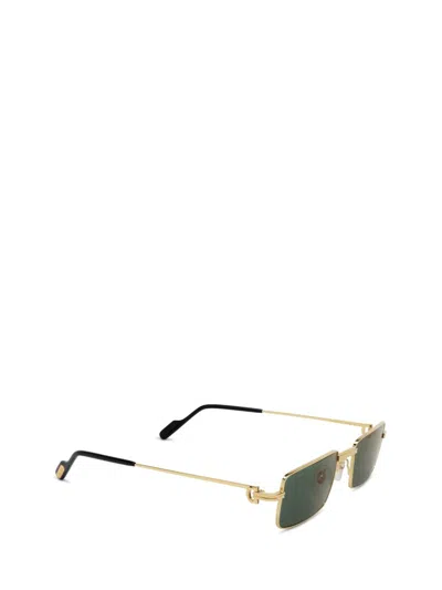 Shop Cartier Sunglasses In Gold