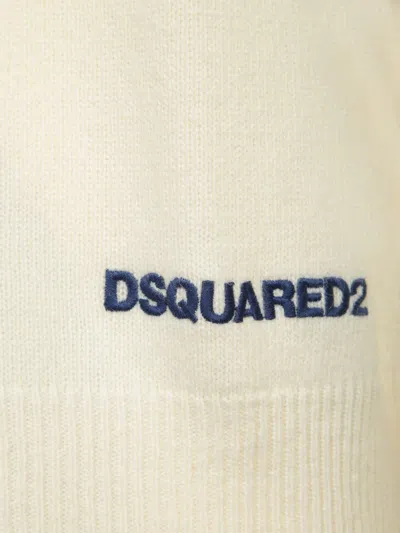 Dsquared2 Logo-print Knitted Jumper In White