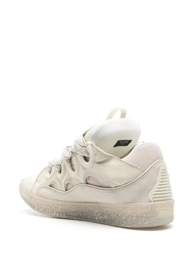 Shop Lanvin Curb Sneakers In White