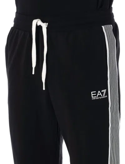 Shop Ea7 Emporio Armani Logo Sweatpants In Black