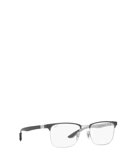 Shop Ray Ban Ray-ban Eyeglasses In Grey On Silver