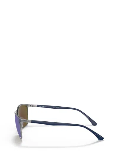 Shop Ray Ban Ray-ban Sunglasses In Blue On Gunmetal