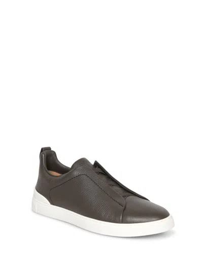 Shop Zegna Sneakers In Green