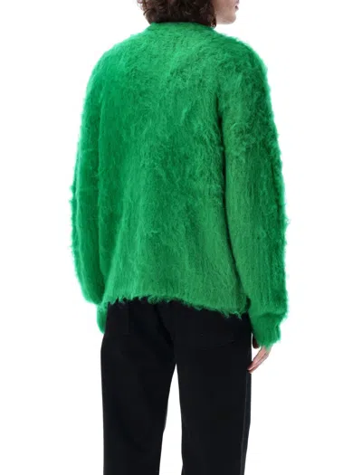 Shop Obey Patron Cardigan In Bright Green