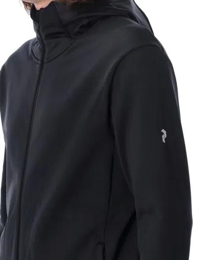 Shop Peak Performance Rider Tech Zip Hooded Jacket In Black