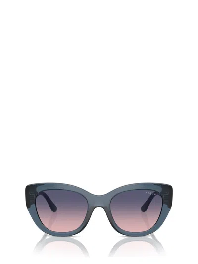 Shop Vogue Eyewear Sunglasses In Transparent Blue