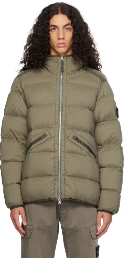 Shop Stone Island Brown 43128 Seamless Tunnel Nylon Down Jacket In V0075 Walnut