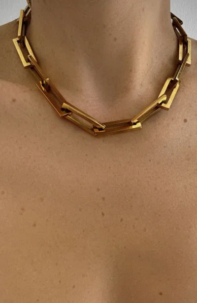 St. Moran Two-tone Oversize Chain Necklace In Gold