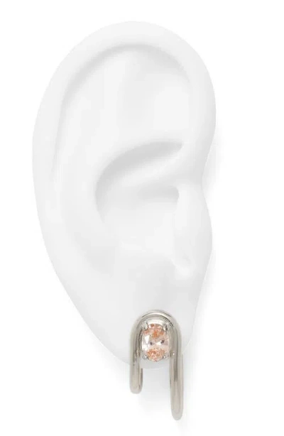 Lady Grey Vera Hoop Earrings In Silver/peach