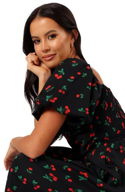 Petal And Pup Petal & Pup Chlo Puff Sleeve Midi Sundress In Multi