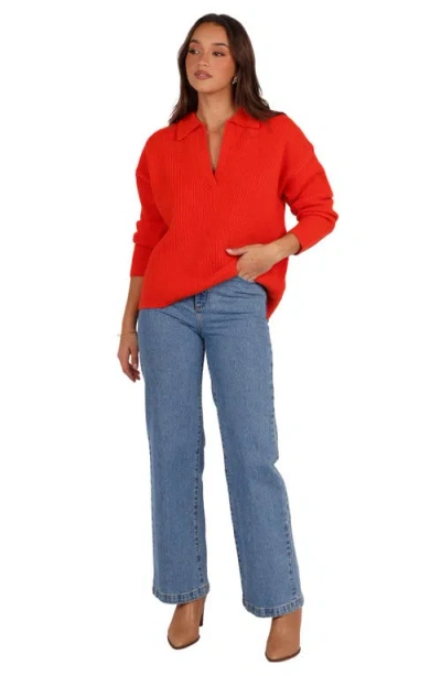 Petal And Pup Petal & Pup Zala Johnny Collar Sweater In Brown