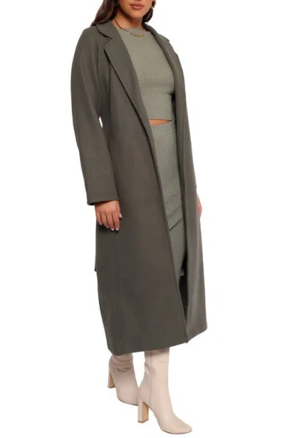 Petal And Pup Petal & Pup Violeta Belted Coat In Gray